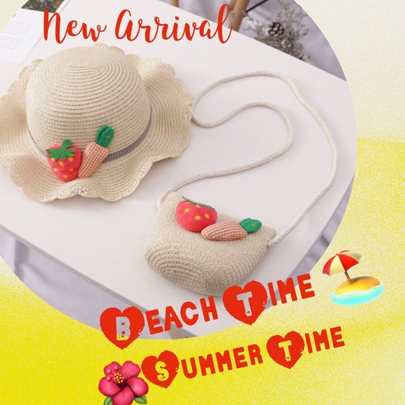 Girl/Child/Toddler Hat & Matching Shoulder Purse - Picture 2 of 6